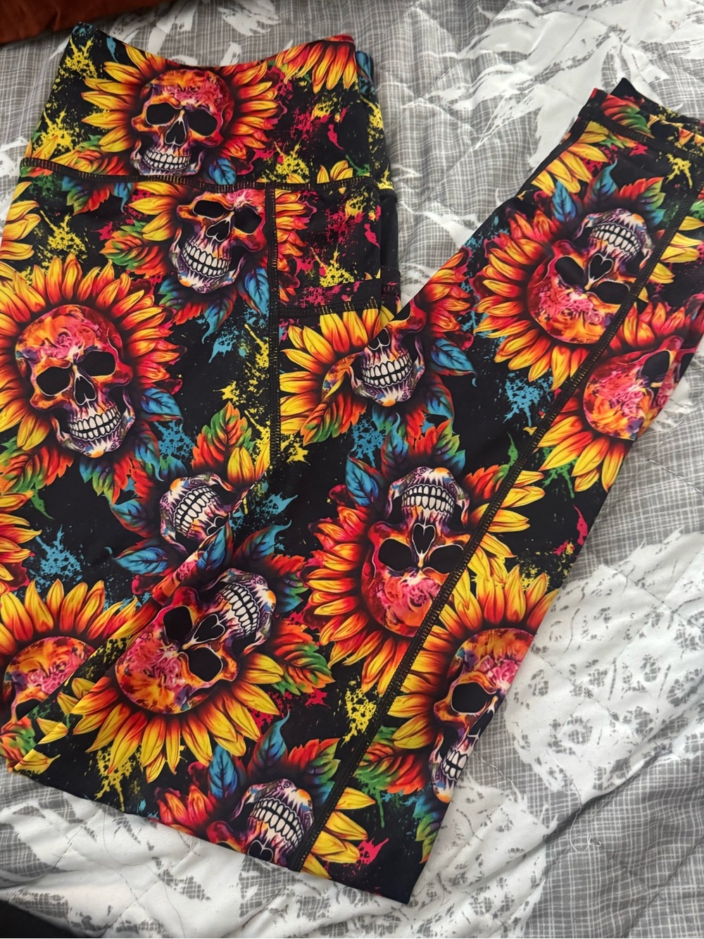 CVG full length leggings skull 🌻 sunflower
